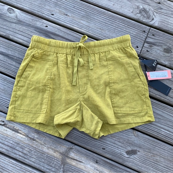 Kut from the Kloth Smocked Waistband Linen Blend Short - Picture 9 of 11